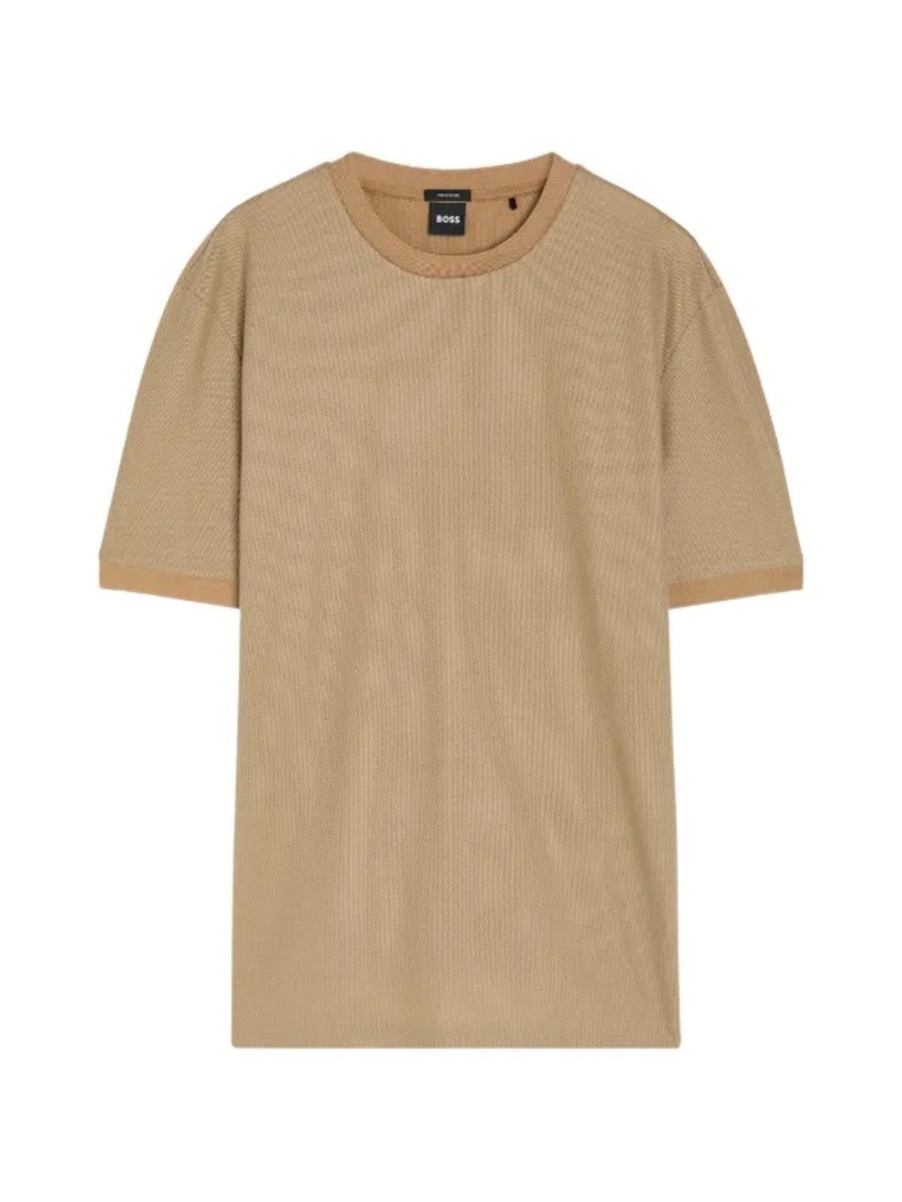 BOSS Men’s Beige Short-Sleeve Knit Tee